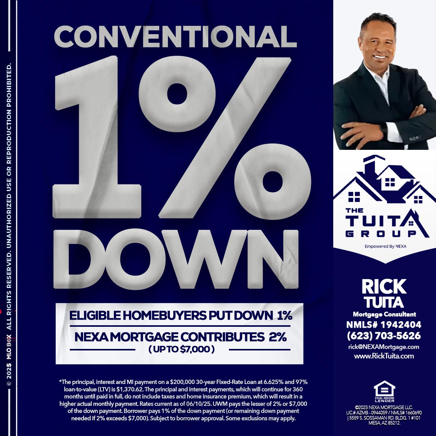 CONVENTIONAL - Rick Tuita -Mortgage & Real Estate Consultant