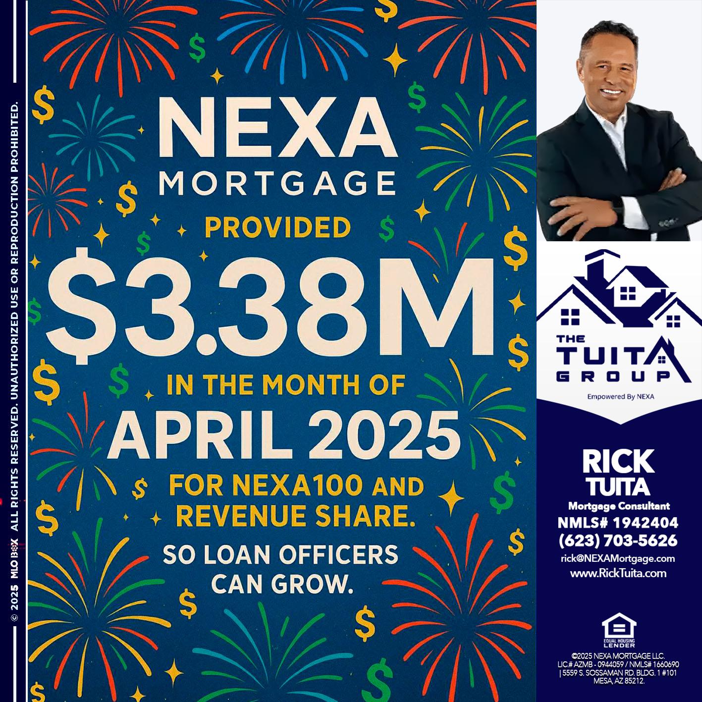$3.38M - Rick Tuita -Mortgage & Real Estate Consultant