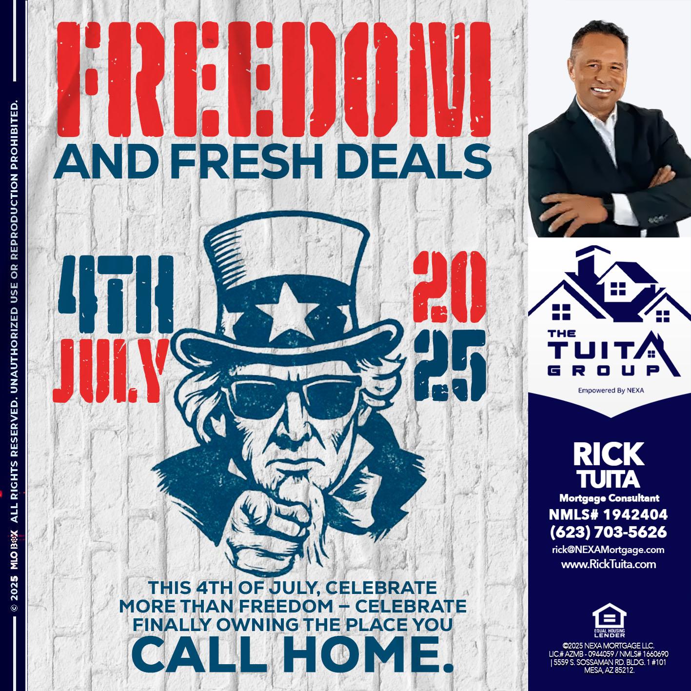 FREEDOM - Rick Tuita -Mortgage & Real Estate Consultant