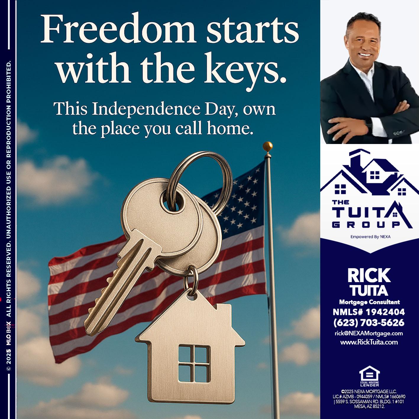 FREEDOM STARTS - Rick Tuita -Mortgage & Real Estate Consultant