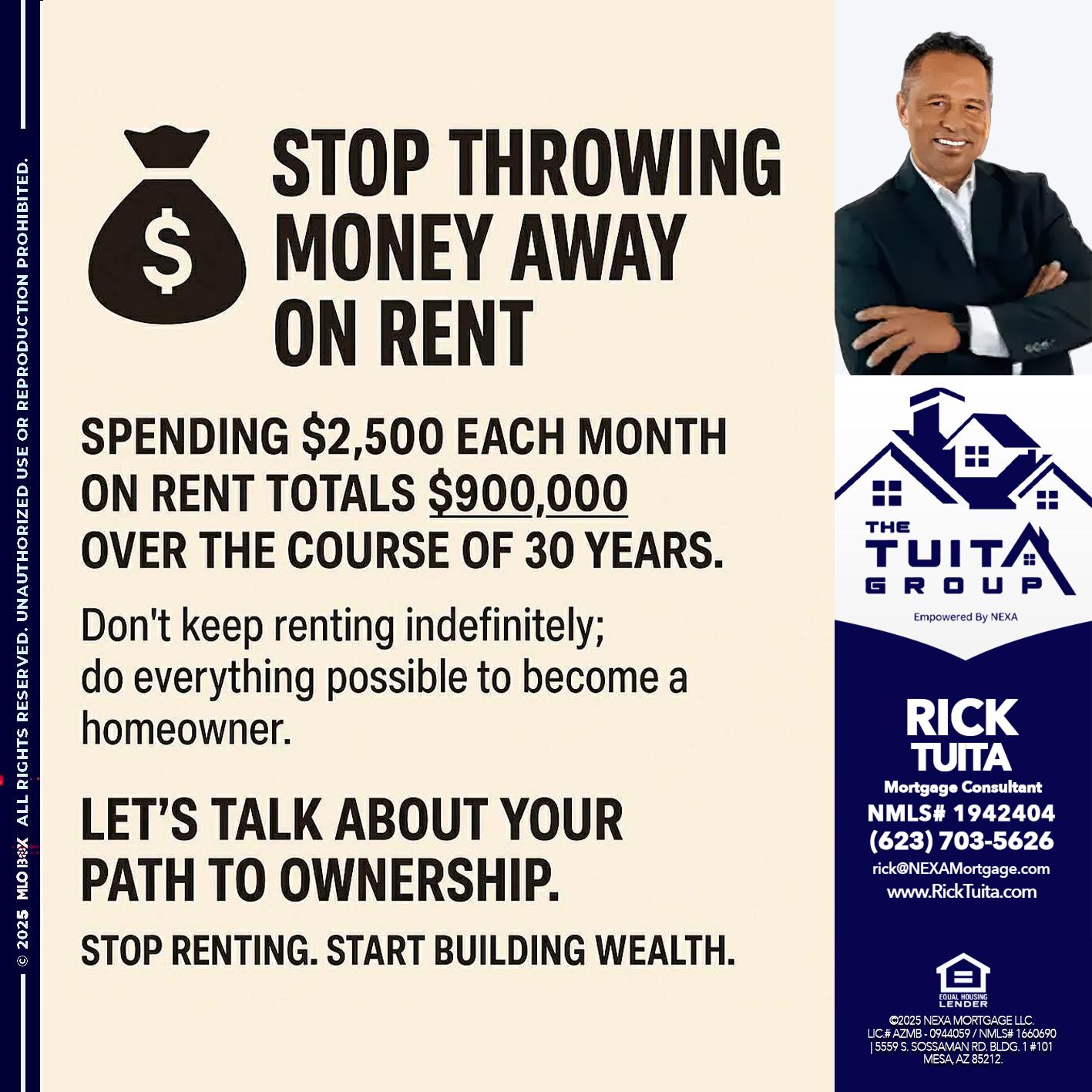 STOP THROWING - Rick Tuita -Mortgage & Real Estate Consultant